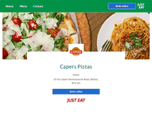 Tablet Screenshot of caperspizzas.co.uk